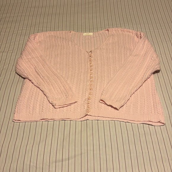 Pink cotton cottagecore sweater - Picture 9 of 10